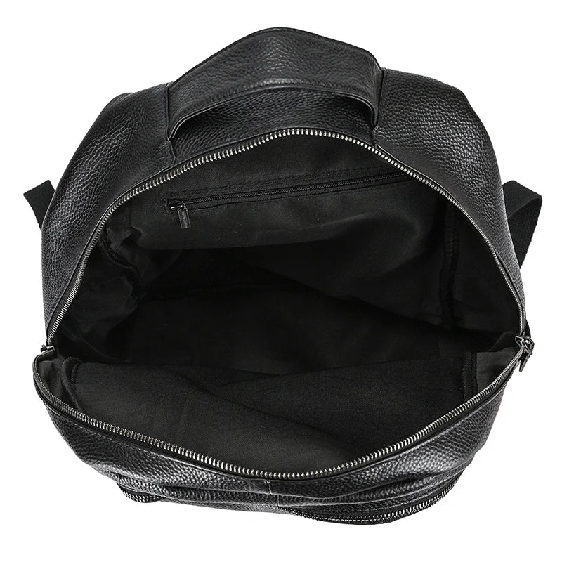 Sac à dos en cuir de luxe 15,6" pour homme, sac à dos de voyage pour ordinateur portable