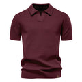 AIOPESON Men's Summer Breathable Polo Shirt Short Sleeve Solid Color Casual Polo Shirts for Men Lightweight Stretch Polo ﻿