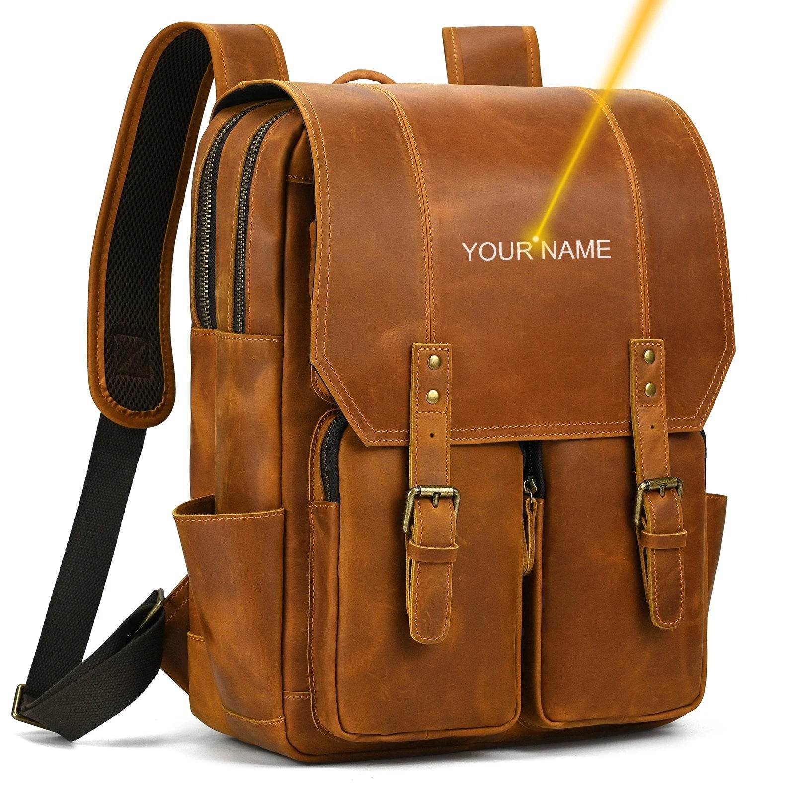 Fashion Crocodile Leather Men’s Backpack Casual Travel Bag - VacationGrabs