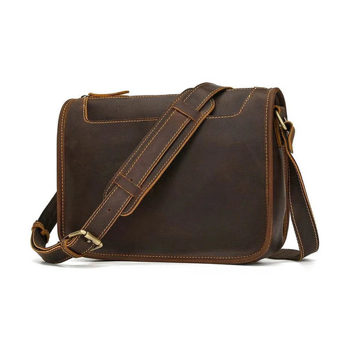 Casual Leather Crossbody Bag for Men – Multi-pocket iPad Sling - VacationGrabs