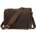 Retro Crazy Horse Leather Crossbody Shoulder Bag Men - VacationGrabs