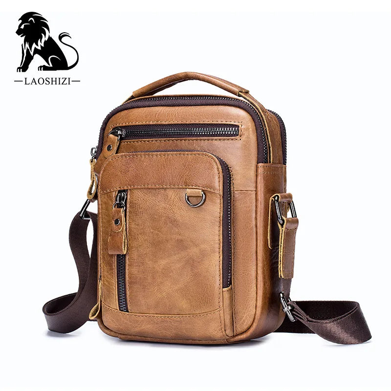 Brand 100% Genuine Leather Men's Shoulder Bags Messenger Bag for Men Crossbody Bags