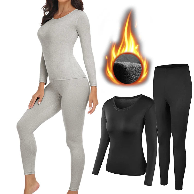 Women's 2-Pack Fleece Lined Thermal Base Layer Set