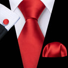 Red Silk Tie Set for Men: Burgundy, Maroon, & More - VacationGrabs