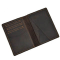 Simple Design Genuine Leather Card Holder Passport Wallet for Men - VacationGrabs