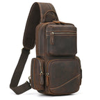 Genuine Leather Vintage Sling Bag for Men | Chest Pack