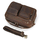 Genuine Leather Shoulder Bag – Retro Men's Crossbody with Handle - VacationGrabs