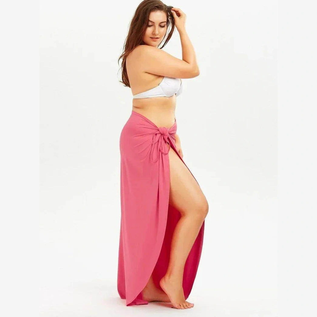 Plus Swimwear Cover-Up Summer Beach Pool Dress - VacationGrabs