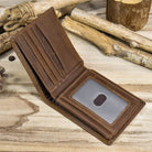 Crazy Horse Men’s Short Wallet for Gifts Retro Fashion Leather - VacationGrabs