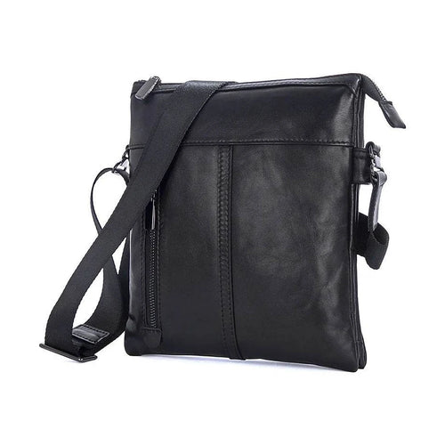 Luxury Men's Leather Crossbody Bag Genuine Messenger Satchel - VacationGrabs