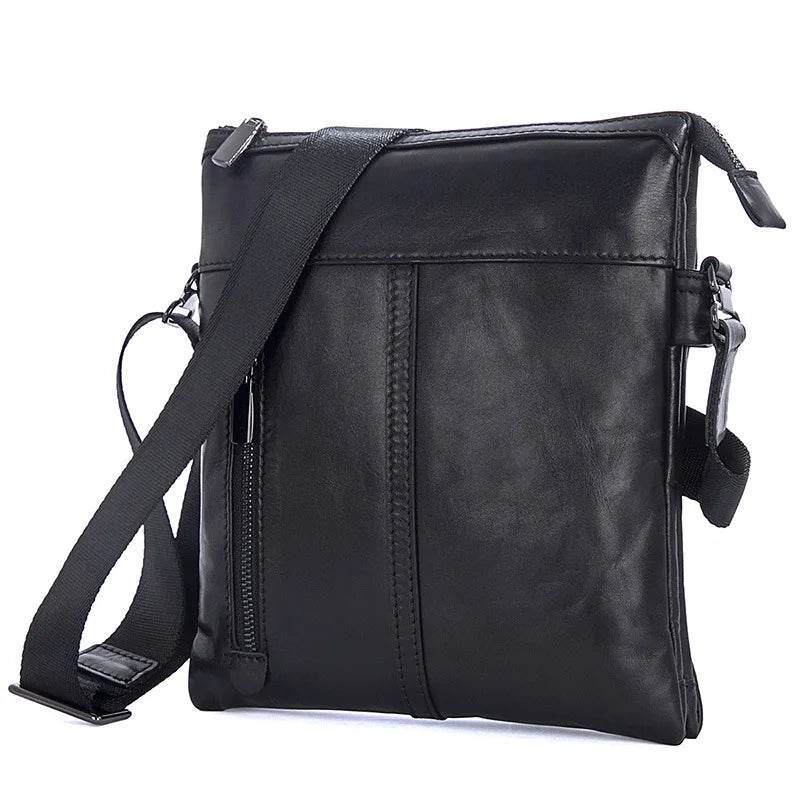 Luxury Men's Leather Crossbody Bag Genuine Messenger Satchel - VacationGrabs