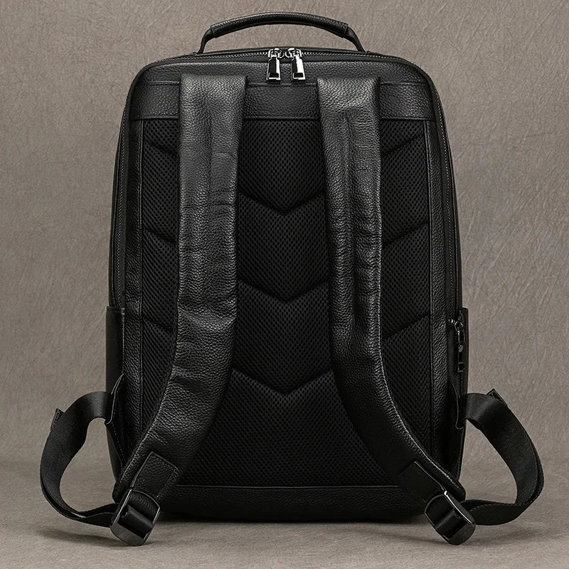 Fashion Leather Backpack for Men 15.6" Laptop Travel Bag