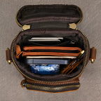 Men's Genuine Leather Sling Bag | Vintage Crossbody Chest Bag