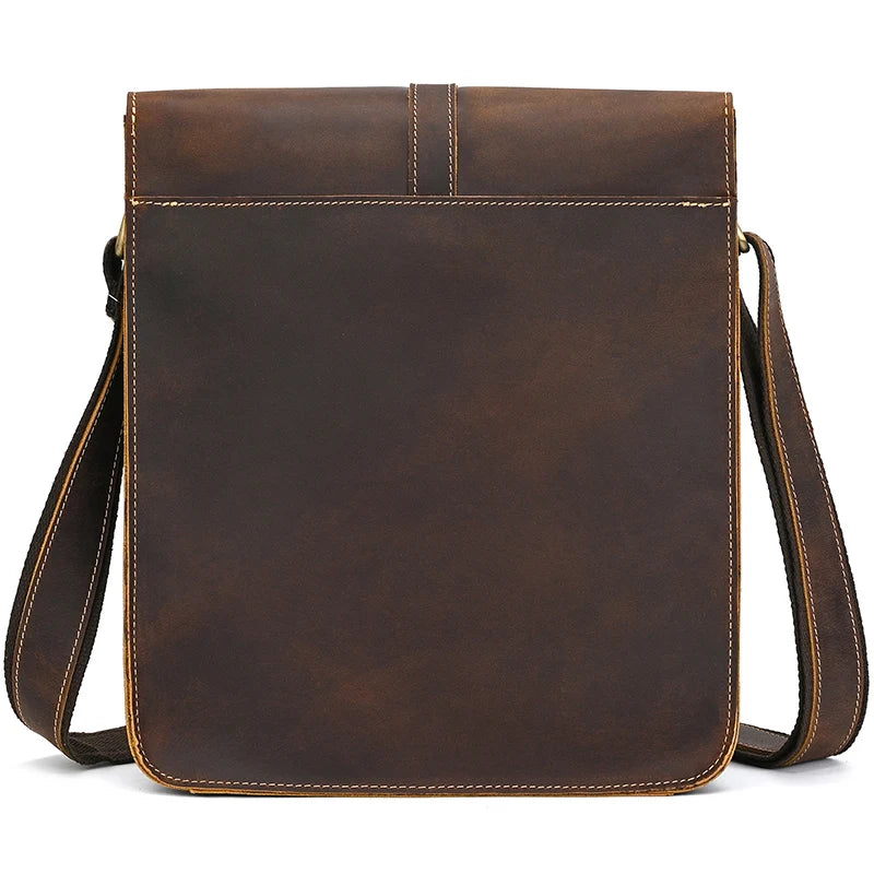 Vintage Fashion Men's Shoulder Bag Genuine Leather Men Sling Bag