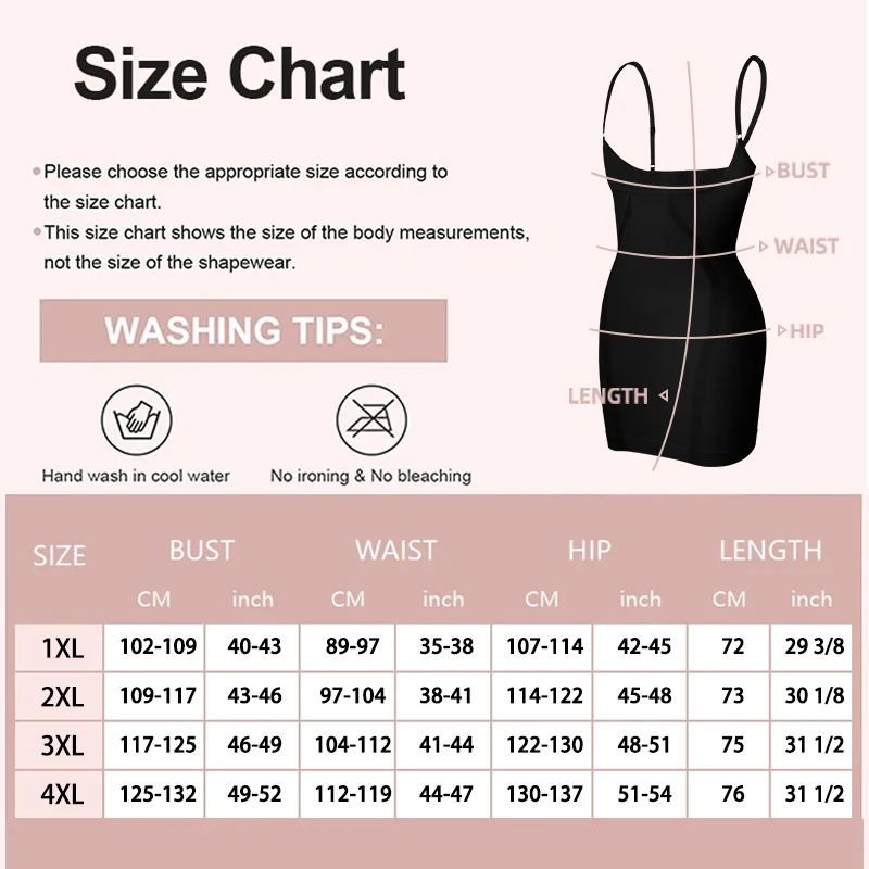 Plus Size Underbust Full Body Shaper Slip Dress