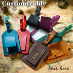 Personalized Leather Luggage Tags Boarding Pass