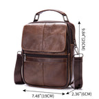 Bolso de hombro de 7.9" para iPad de hombre, bandolera de cuero suave