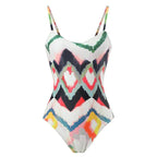 Retro One Piece Swimsuit Skirt Swimwear - VacationGrabs