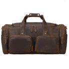 Super Large 62cm Men's Leather Duffel Travel Bag – Vintage Style - VacationGrabs