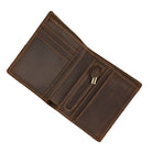 Genuine Leather Short Wallet for Credit Cards & Sim Cards with Zipper - VacationGrabs