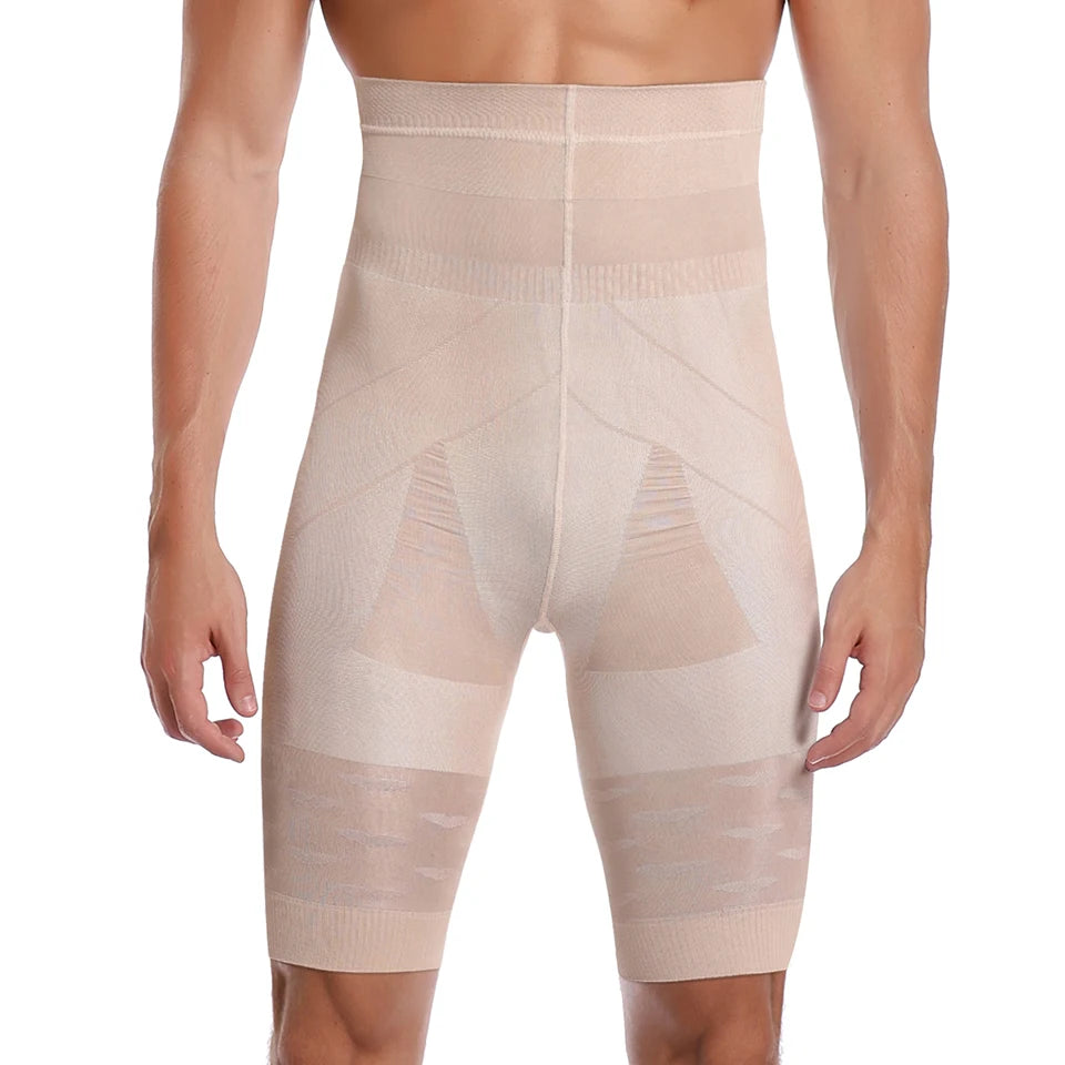 Men's High-Waisted Tummy Control Shaper Boxer Briefs