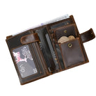 Retro Anti-Theft Men’s Leather Wallet Clip Purse with Card Holder - VacationGrabs