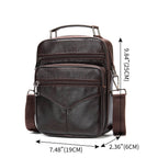 Men’s Small Crossbody Bag Genuine Leather Mobile Phone Shoulder Bag - VacationGrabs