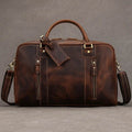 Designer Genuine Leather Travel Bag Cowhide Weekend Duffle Bag - VacationGrabs