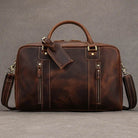 Designer Genuine Leather Travel Bag Cowhide Weekend Duffle Bag - VacationGrabs