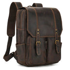 Extra Large Men’s Leather Backpack Big Capacity Travel Handbag - VacationGrabs