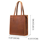 Large Designer Leather Briefcase Totes Cowhide Handbag - VacationGrabs