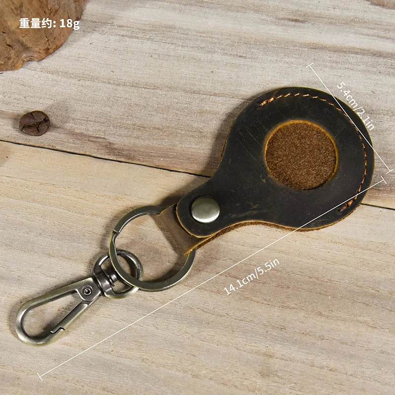 3-Piece Crazy Horse Leather Key Ring Soft Cowhide Keychains - VacationGrabs