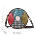 Patchwork Mini Leather Crossbody Bag for Women’s Fashion - VacationGrabs