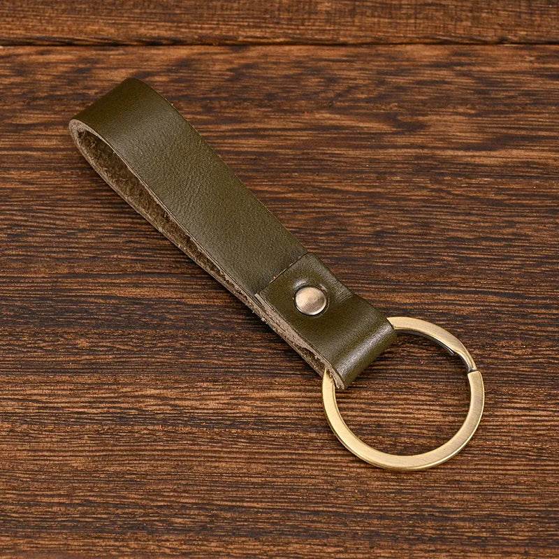 Genuine Leather Key Case for Men & Women Crazy Horse Wallet Key Holder - VacationGrabs