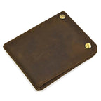 Vintage Zipper Leather Trifold Wallet Men & Women Luxury Design - VacationGrabs