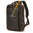 Anti-Theft Handmade Leather Backpack Vintage Travel Bag for Men - VacationGrabs