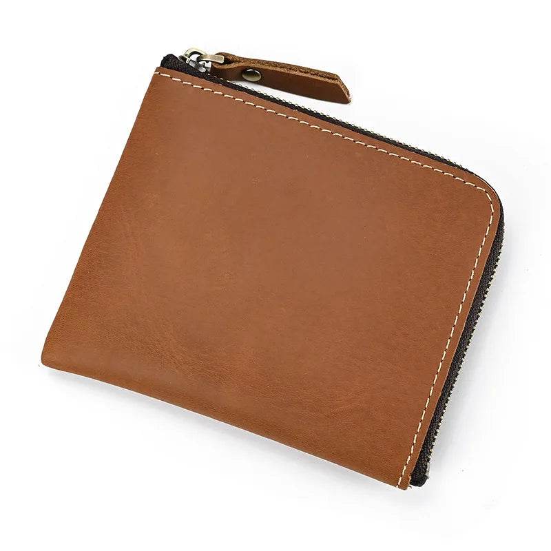 Genuine Leather Coin Purse for Men & Women Small Portable Wallet - VacationGrabs