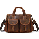 Top Grade Men’s Leather Briefcase with Shoulder Strap Handbag - VacationGrabs