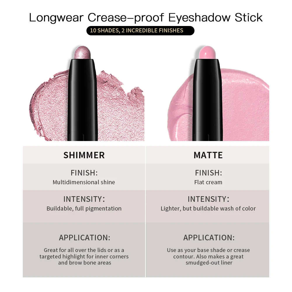 Waterproof Shimmer Eyeshadow & Eyeliner Stick Pencil