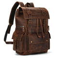 Extra Large Men’s Leather Backpack Big Capacity Travel Handbag - VacationGrabs