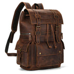 Extra Large Men’s Leather Backpack Big Capacity Travel Handbag - VacationGrabs