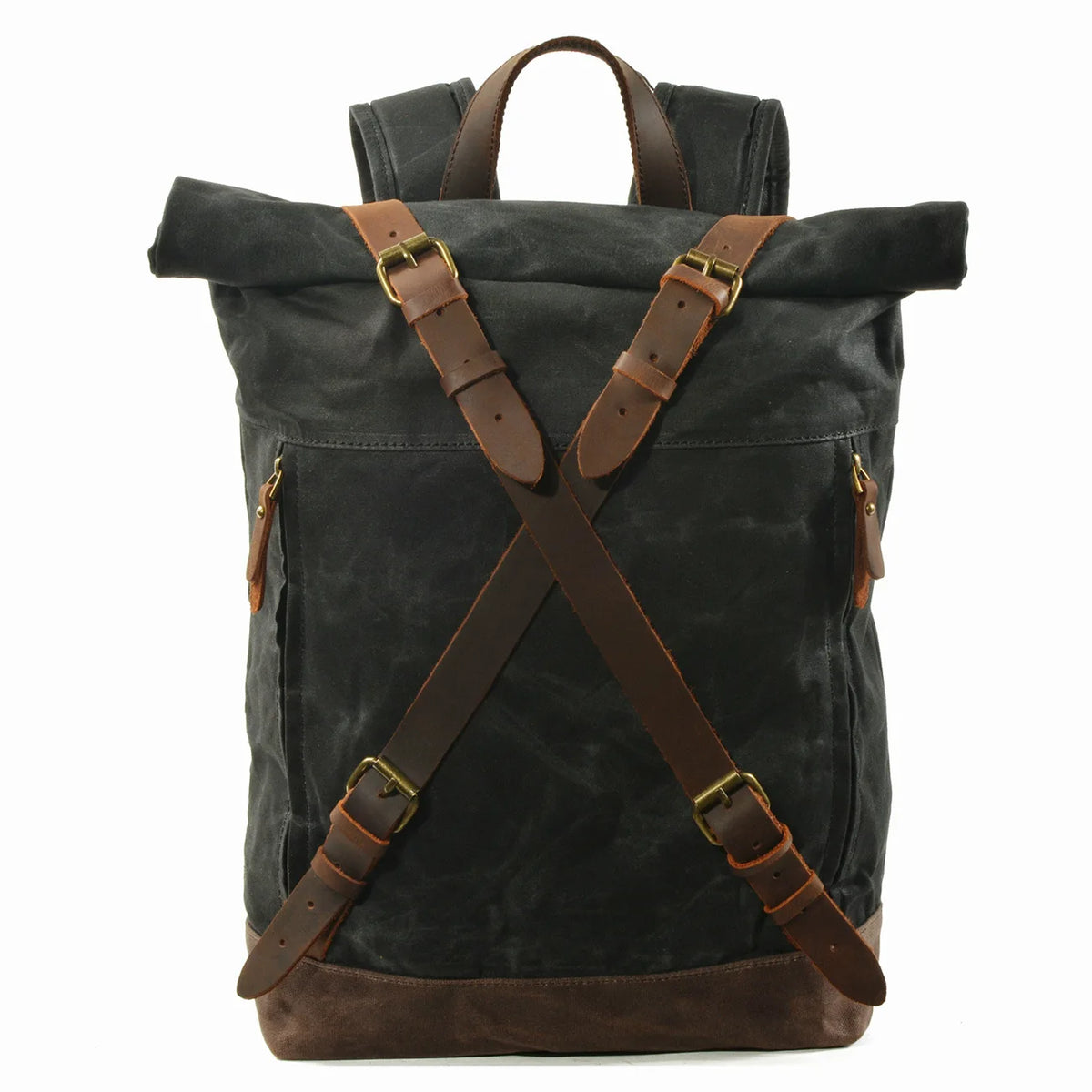 New Luxury Vintage Canvas Backpacks for Men Oil Wax Canvas Leather Travel Backpack Large Waterproof Daypacks Retro Bagpack