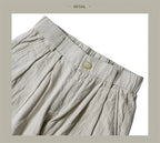 Red Tornado Old Money Aesthetic Linen Pants Men's Casual Pleated Trousers Loose Fit