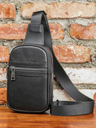 Cowhide Leather Chest Bag Multi-functional Men’s Shoulder Bag - VacationGrabs