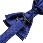 Navy bow tie silk, perfect for formal events and celebrations