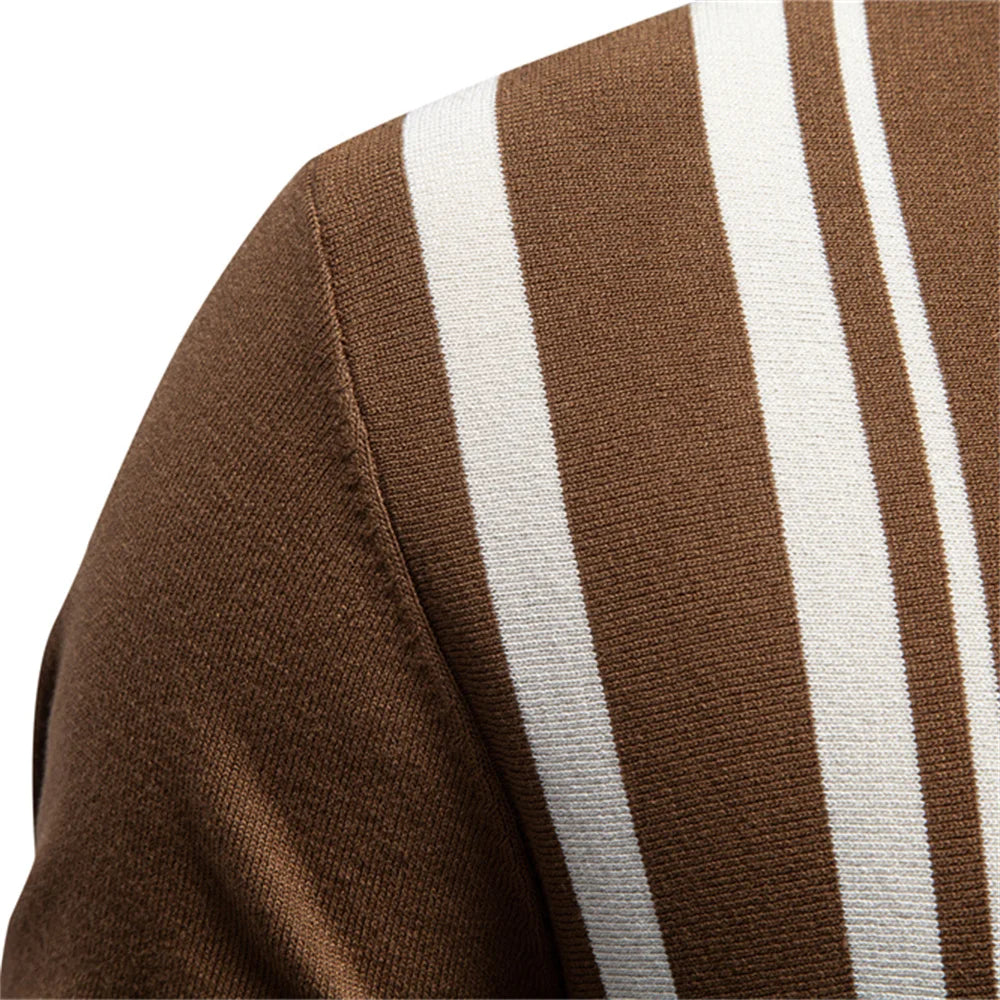 Men's 2026 Polo Shirt Stripe Old Money Style Short Sleeve Soft Breathable Casual Elegant Daily Wear Luxe Polo Shirts for Male