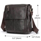 Genuine Leather Men's Shoulder Bag – High Quality Cowhide Crossbody - VacationGrabs