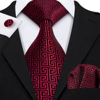 Red Silk Tie Set for Men: Burgundy, Maroon, & More - VacationGrabs