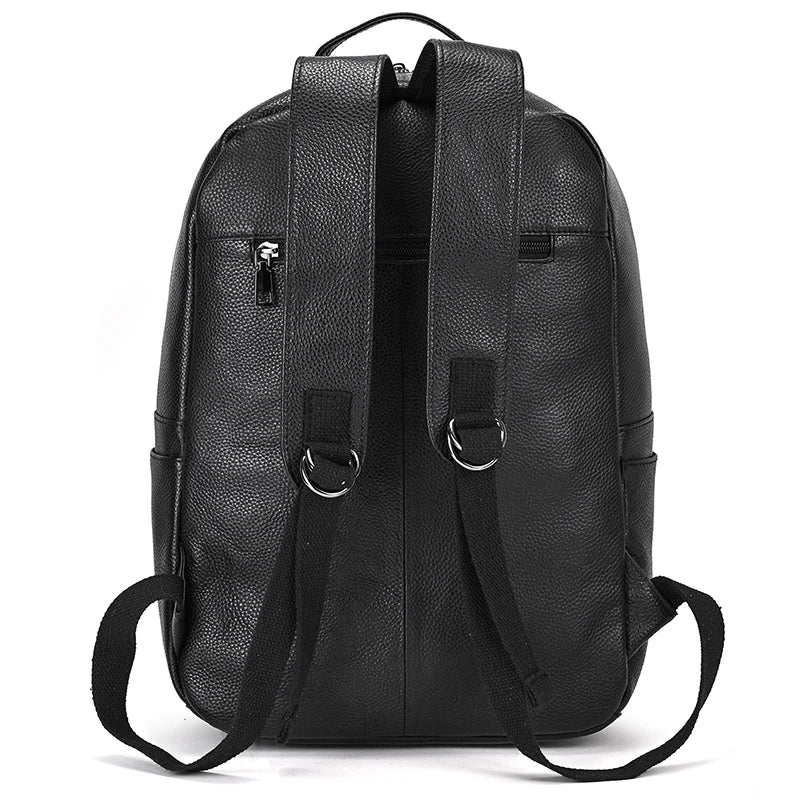Sac à dos en cuir de luxe 15,6" pour homme, sac à dos de voyage pour ordinateur portable