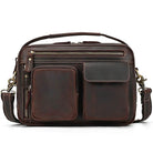 Genuine Leather Shoulder Bag – Retro Men's Crossbody with Handle - VacationGrabs
